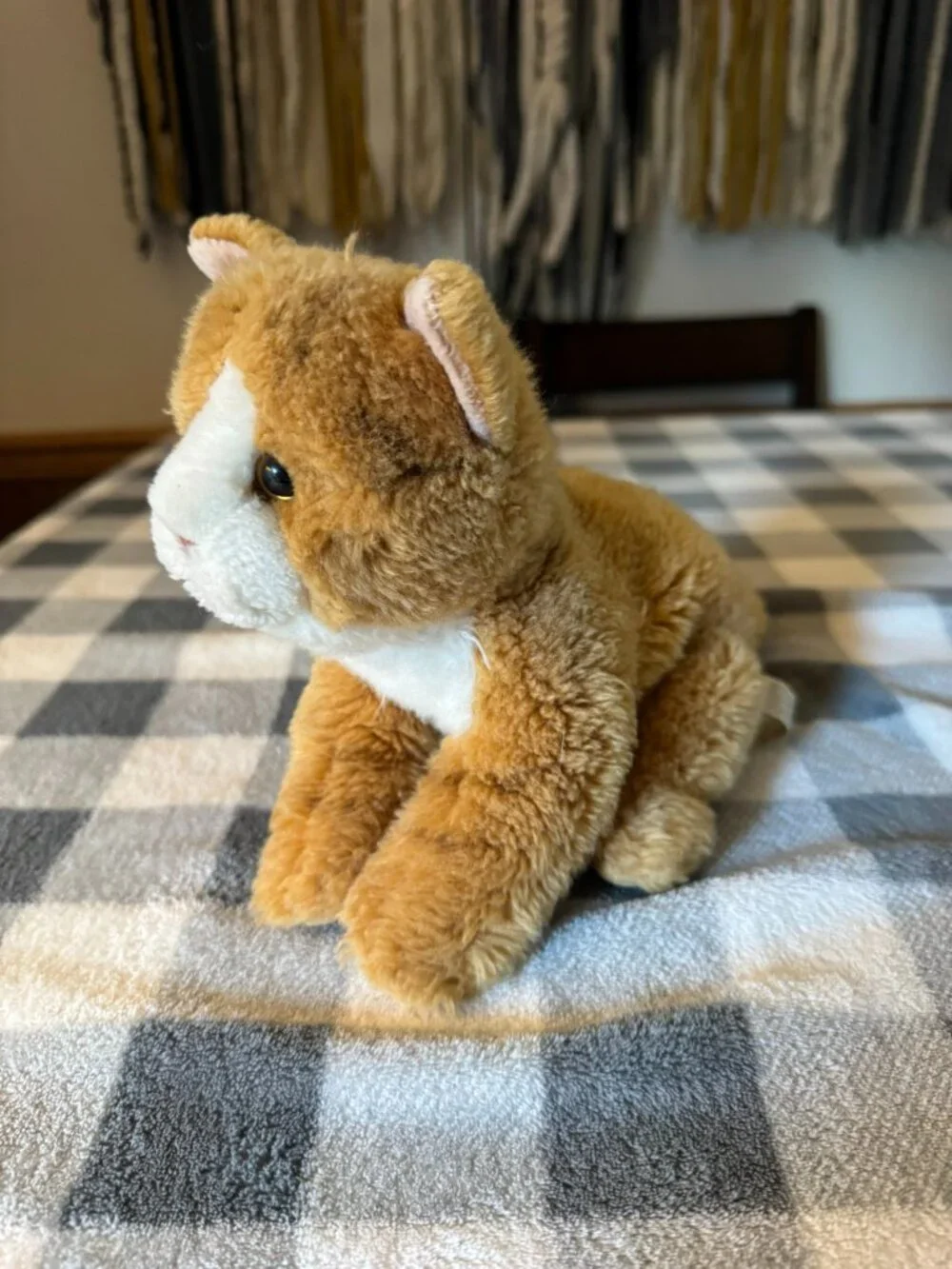 Vintage Toys R Us Animal Alley Orange and White Tabby Cat Plush